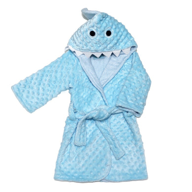 bata de tiburon de toalla para clases natacion azul