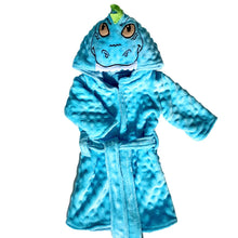 Load image into Gallery viewer, Dinosaur hooded bathrobe