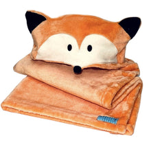 Load image into Gallery viewer, Fox hooded Blanket
