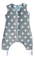 Load image into Gallery viewer, Gray with Stars Wearable Blanket
